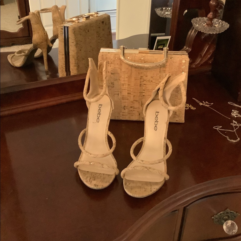 cork bag and sandals